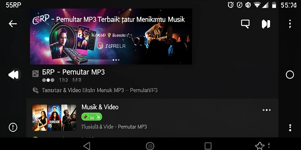 Antarmuka aplikasi 55RP yang modern dan fungsional.