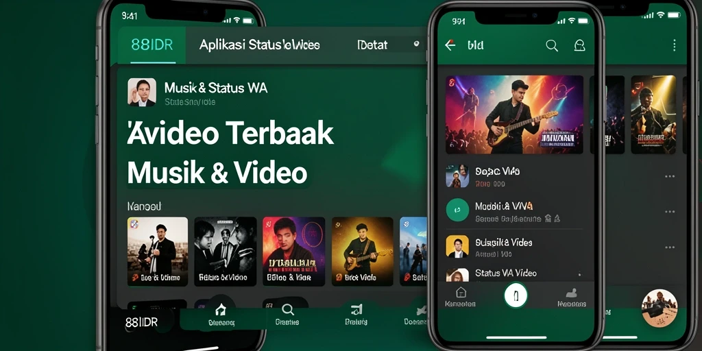 Tampilan antarmuka aplikasi 88IDR untuk Status WA Video.
