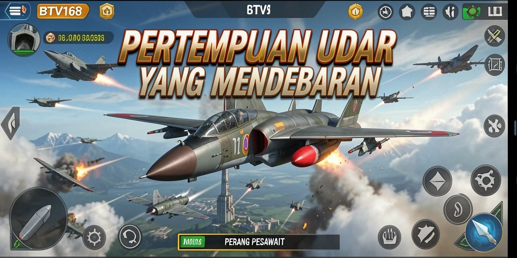 Tampilan aksi pertempuran udara dalam BTV168.