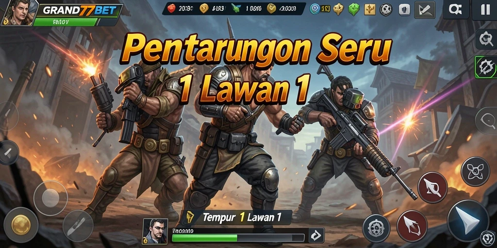 Antarmuka seru pertarungan 1 lawan 1 di GRAND77BET.