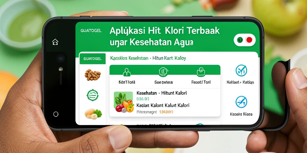 Tampilan antarmuka GUATOGEL yang mudah digunakan untuk menghitung kalori.