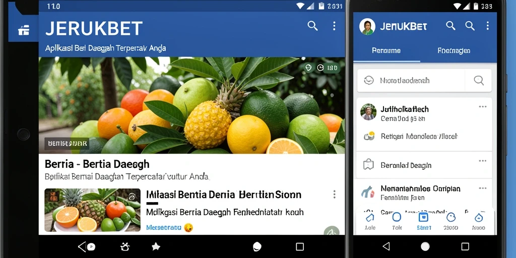 Antarmuka JERUKBET menampilkan berita terkini dengan jelas.