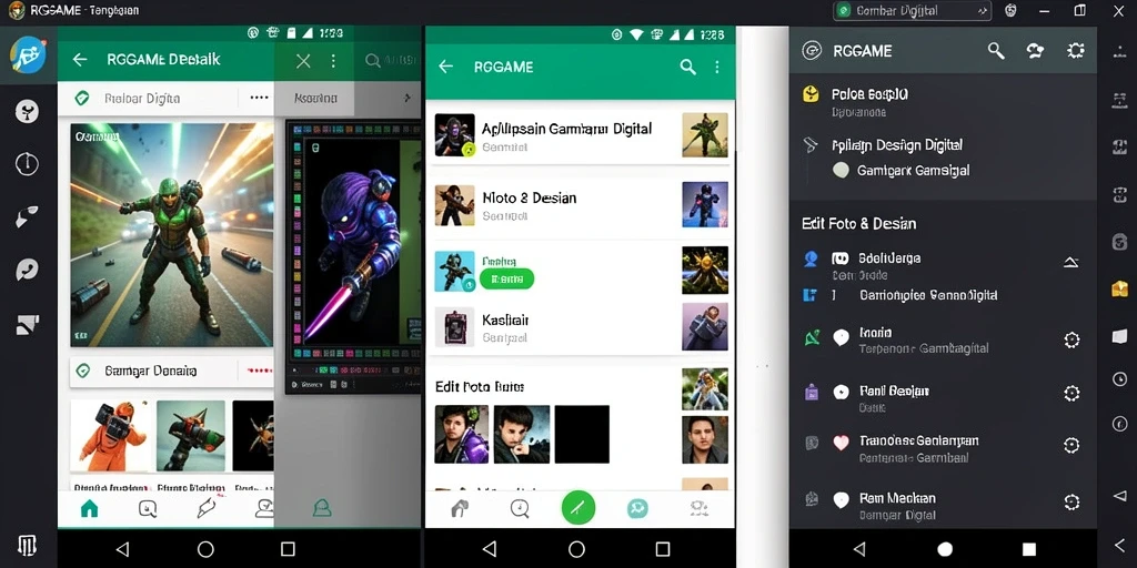 Screenshot RPGAME menampilkan antarmuka yang mudah digunakan untuk desain gambar.