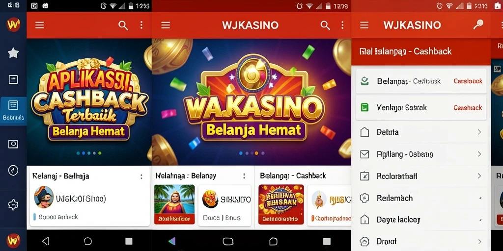 Tampilan antarmuka WJKASINO dengan fitur Cashback yang menarik.